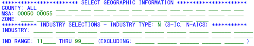 Es2n - job 020d - micro report selection parms - select geographic information.png